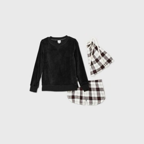 Women's Plaid 3pc Backpack and Pajama Set - Wondershop Size XL - Picture 1 of 4